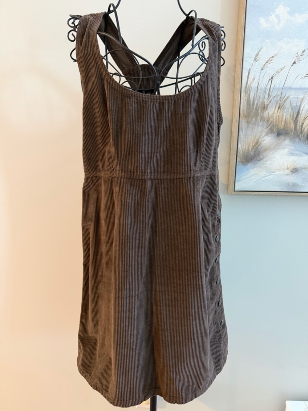 American Eagle Outfitters Brown Corduroy Pinafore